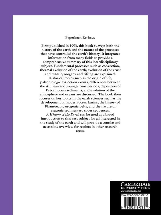 Produktbild: A History of the Earth