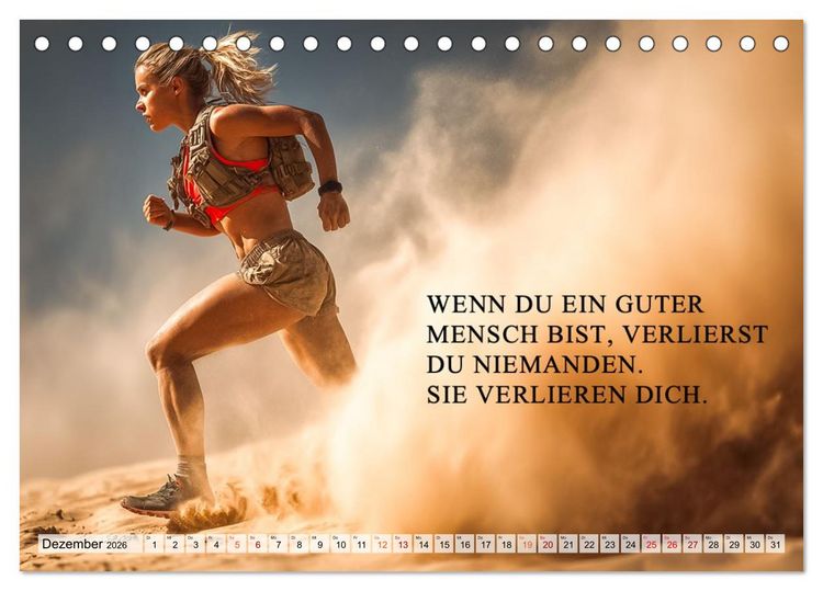 Produktbild: Weisheit und Motivation - Inspiration voller Sinn und St&auml;rke (Tischkalender 2026 DIN A5 quer), CALVENDO Monatskalender