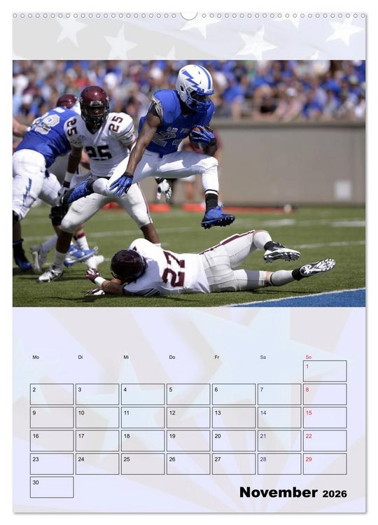 Produktbild: American Football - Kickoff (hochwertiger Premium Wandkalender 2026 DIN A2 hoch), Kunstdruck in Hochglanz