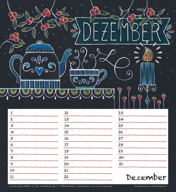 Produktbild: Geburtstagskalender Chalk Love