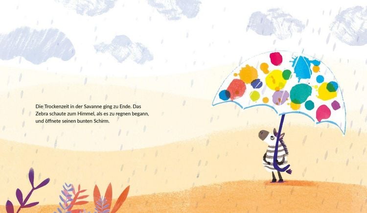 Produktbild: Das Zebra mit dem Regenschirm. Bilderbuch