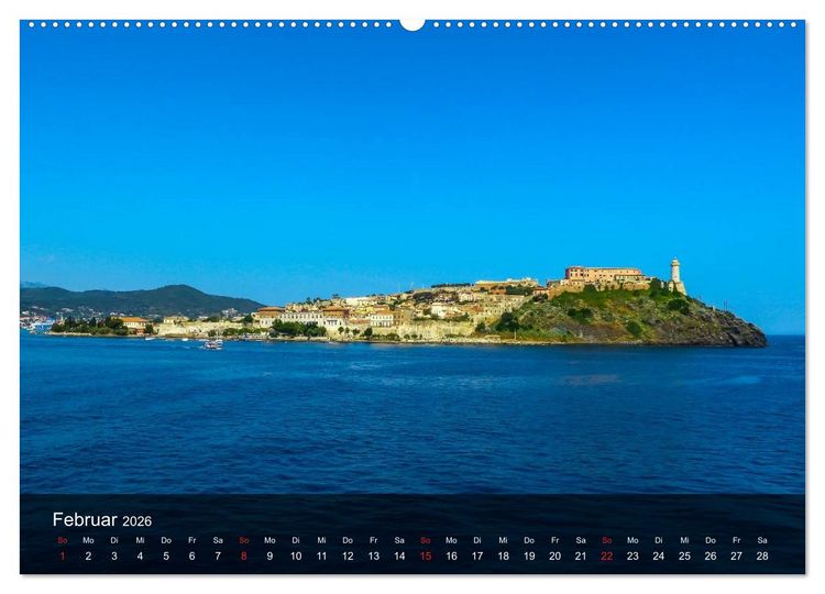 Produktbild: Zauberhaftes Elba (hochwertiger Premium Wandkalender 2026 DIN A2 quer), Kunstdruck in Hochglanz