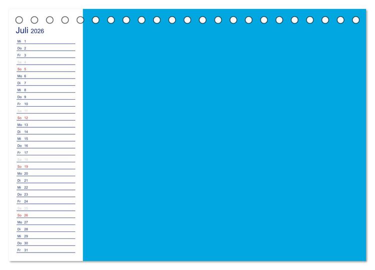 Produktbild: Farbiger Bastelkalender (Tischkalender 2026 DIN A5 quer), CALVENDO Monatskalender