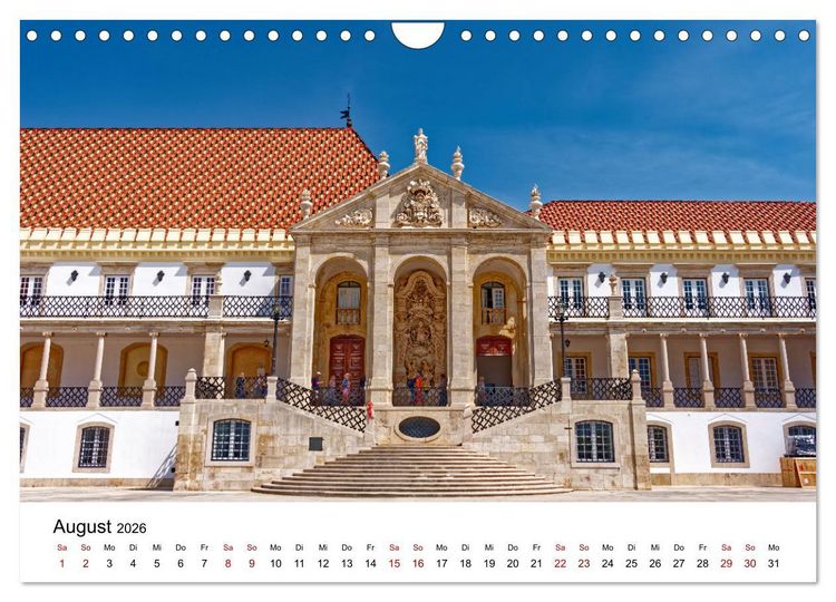 Produktbild: Von Nord nach S&uuml;d - Fahrt &uuml;ber Viseu, Coimbra und Nazar&eacute; (Wandkalender 2026 DIN A4 quer), CALVENDO Monatskalender
