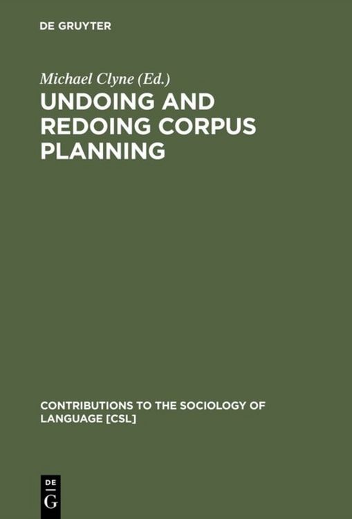 Produktbild: Undoing and Redoing Corpus Planning