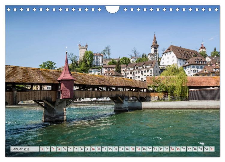 Produktbild: LUZERN Idyllische Impressionen (Wandkalender 2026 DIN A4 quer), CALVENDO Monatskalender