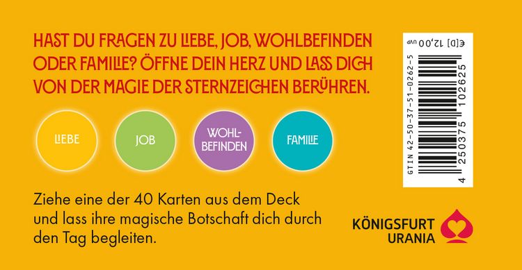 Produktbild: Sternzeichen Widder 40 Karten in Magnetschachtel