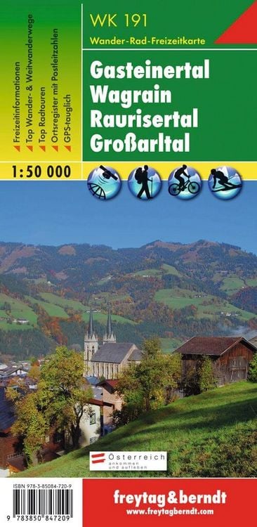 Produktbild: freytag & berndt Wanderkarte WK 191 Gasteinertal - Wagrain - Raurisertal - Gro&szlig;arltal 1:50.000