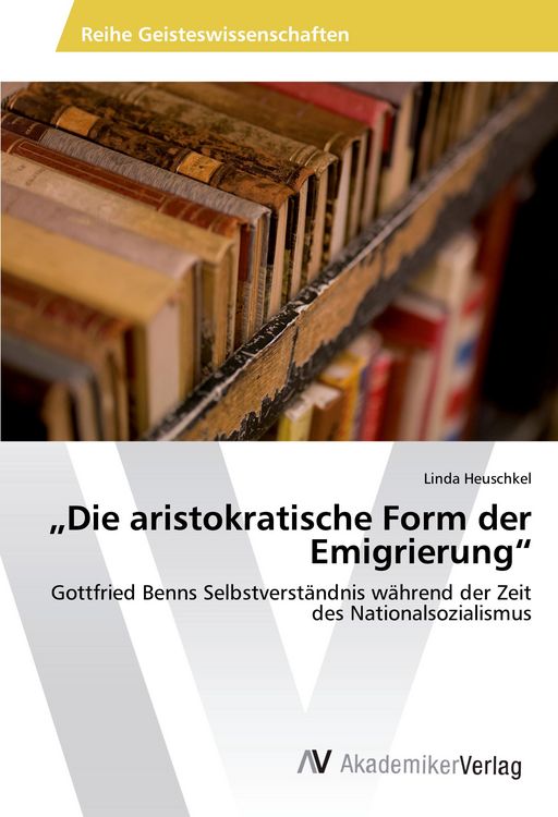 Produktbild: "Die aristokratische Form der Emigrierung"