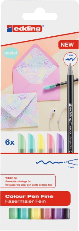Produktbild: edding Fasermaler Fein 1200 Colour Pen 6er Set