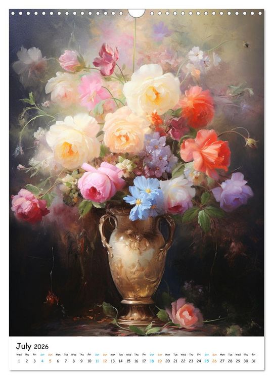 Produktbild: Blossoms & Vases (Wall Calendar 2026 DIN A3 portrait), CALVENDO 12 Month Wall Calendar
