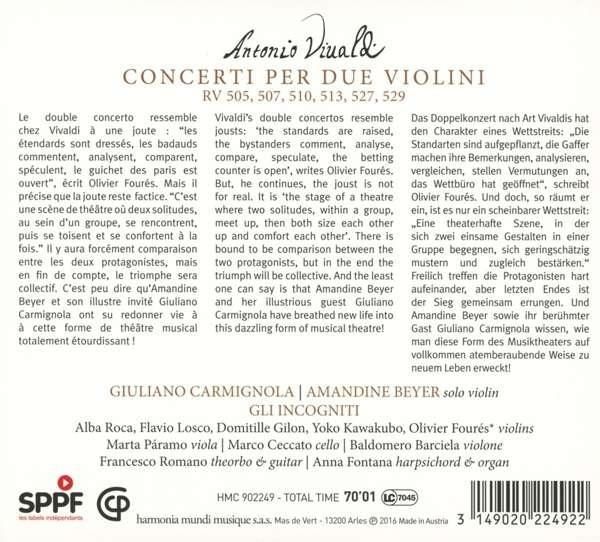 Produktbild: Concerti Per Due Violini