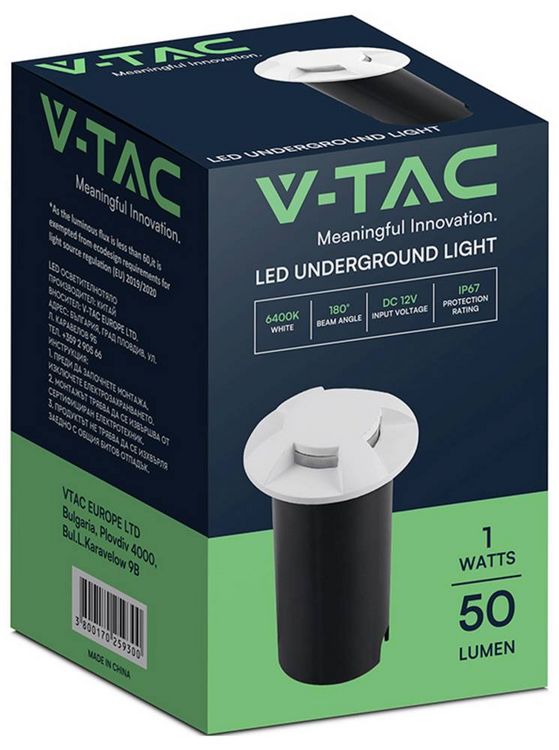 Produktbild: V-TAC VT-1171 211471 LED-Boden-Einbauleuchte LED 1W Wei&szlig;