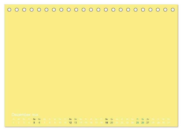 Produktbild: Bastelkalender - Gelb (Tischkalender 2026 DIN A5 quer), CALVENDO Monatskalender