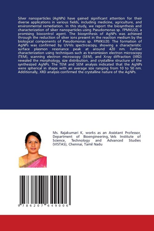 Produktbild: Biosynthesis and characterization of silver nanoparticles