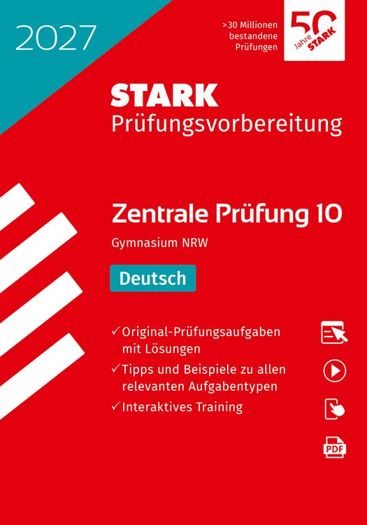Produktbild: STARK Deutsch 10. Klasse - Zentrale Pr&uuml;fung (ZP10) Gymnasium 2027 NRW - Pr&uuml;fungsvorbereitung