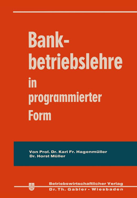 Produktbild: Bankbetriebslehre in programmierter Form