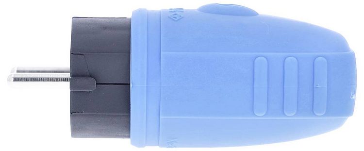 Produktbild: AS Schwabe 62401 Schutzkontaktstecker Gummi 230V Blau IP44