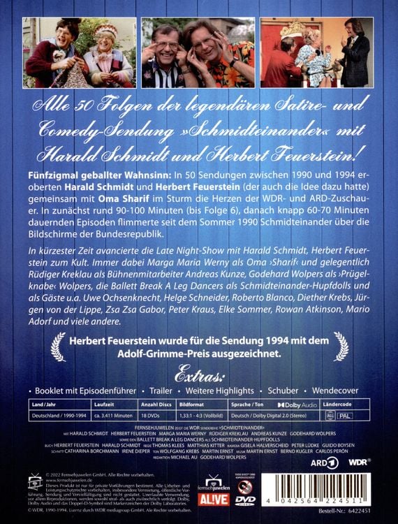 Produktbild: Schmidteinander Gesamtedition - Folge 1-50 (5 Staffeln) (Fernsehjuwelen) [18 DVDs]
