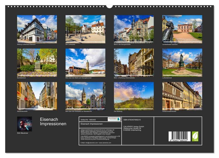 Produktbild: Eisenach Impressionen (hochwertiger Premium Wandkalender 2026 DIN A2 quer), Kunstdruck in Hochglanz