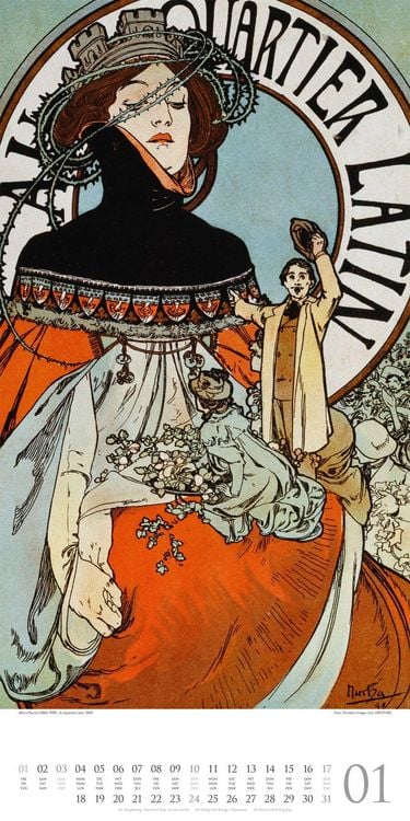 Produktbild: Alfons Mucha Kalender 2027