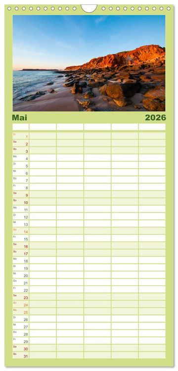 Produktbild: Familienplaner 2026 - Australien - Travel The Gravel mit 5 Spalten (Wandkalender, 21 x 45 cm) CALVENDO
