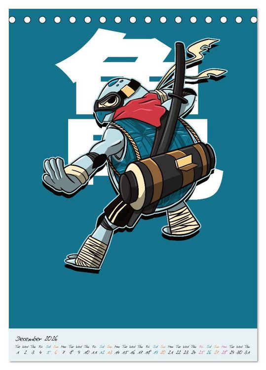 Produktbild: Dangerous Animal Samurai (Desk Calendar 2026 DIN A5 portrait), CALVENDO 12 Month DeskCalendar