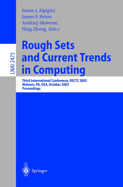 Produktbild: Rough Sets and Current Trends in Computing
