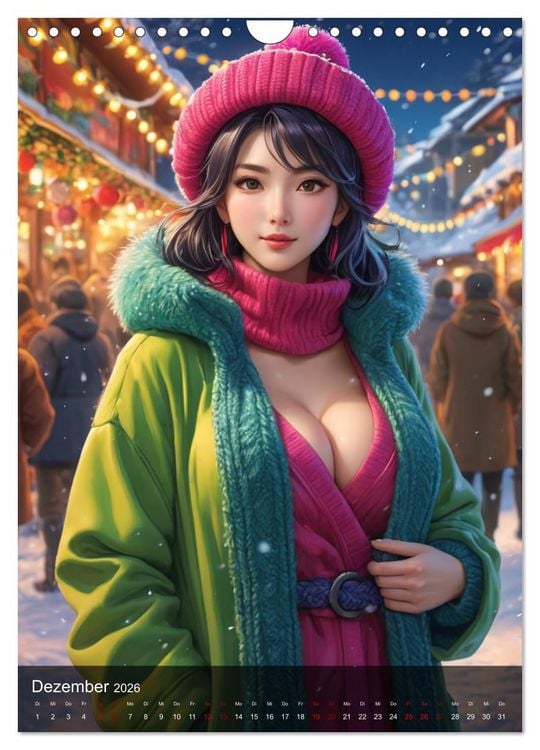 Produktbild: Sexy Manga Girls (Wandkalender 2026 DIN A4 hoch), CALVENDO Monatskalender