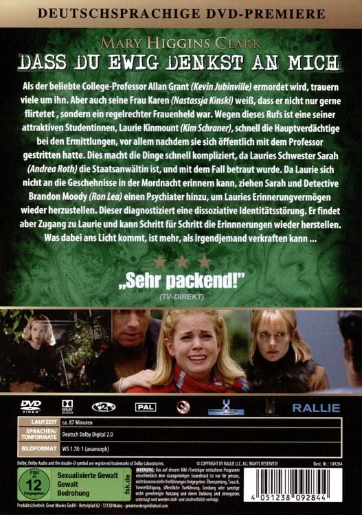 Produktbild: Mary Higgins Clark - Dass du ewig denkst an mich