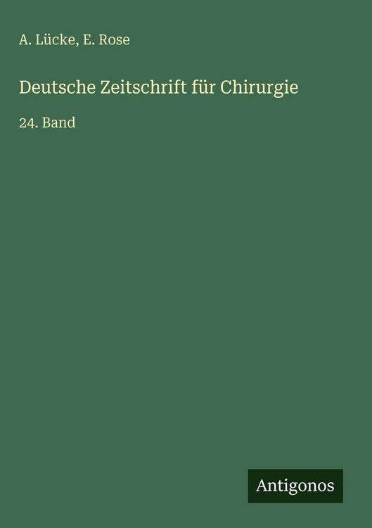 Produktbild: Deutsche Zeitschrift f&uuml;r Chirurgie