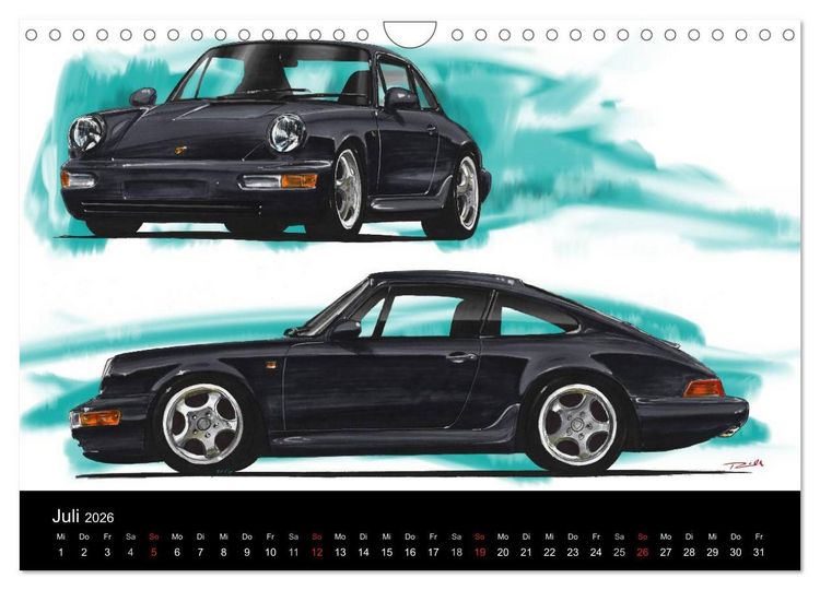 Produktbild: Porsche inspired Artwork by Reinhold Art&acute;s (Wandkalender 2026 DIN A4 quer), CALVENDO Monatskalender