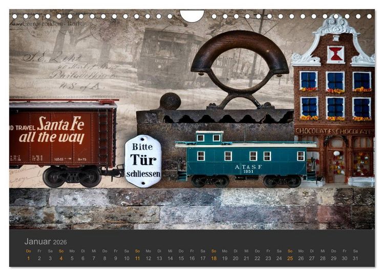 Produktbild: Patchwork - Vintage Impressionen (Wandkalender 2026 DIN A4 quer), CALVENDO Monatskalender