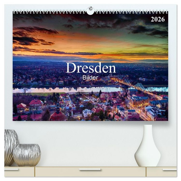 Produktbild: Dresden Bilder 2026 (hochwertiger Premium Wandkalender 2026 DIN A2 quer), Kunstdruck in Hochglanz