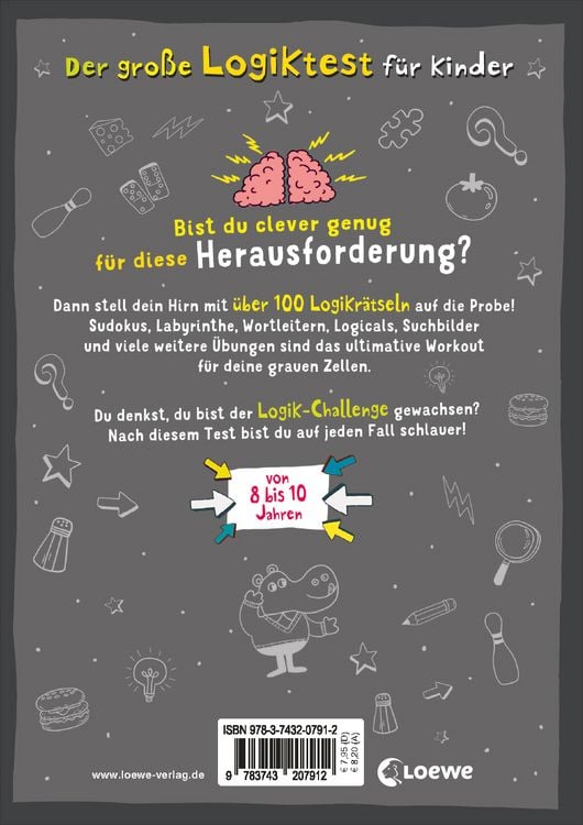 Produktbild: Der gro&szlig;e Logiktest f&uuml;r Kinder - Stell dein Hirn auf die Probe!