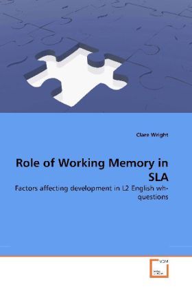 Produktbild: Wright, C: Role of Working Memory in SLA