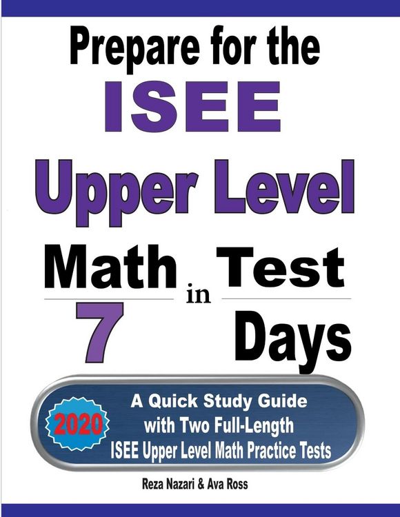Prepare for the ISEE Upper Level Math Test in 7 Days online bestellen