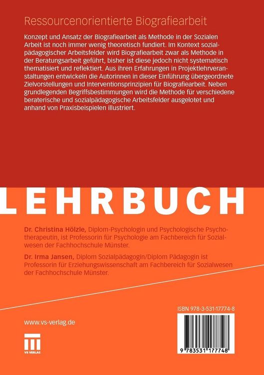 Produktbild: Ressourcenorientierte Biografiearbeit