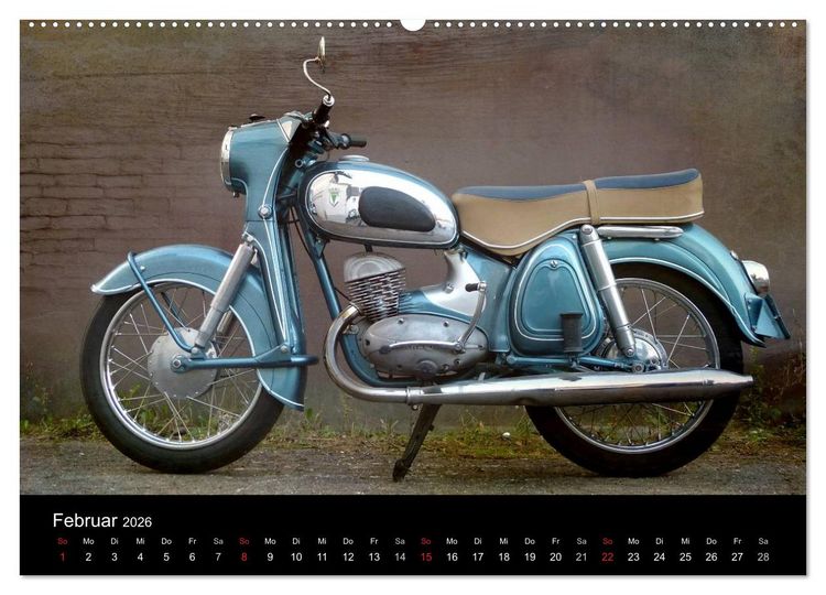 Produktbild: Motorrad Oldtimer (hochwertiger Premium Wandkalender 2026 DIN A2 quer), Kunstdruck in Hochglanz
