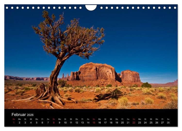 Produktbild: Die Landschaften Nordamerikas (Wandkalender 2026 DIN A4 quer), CALVENDO Monatskalender