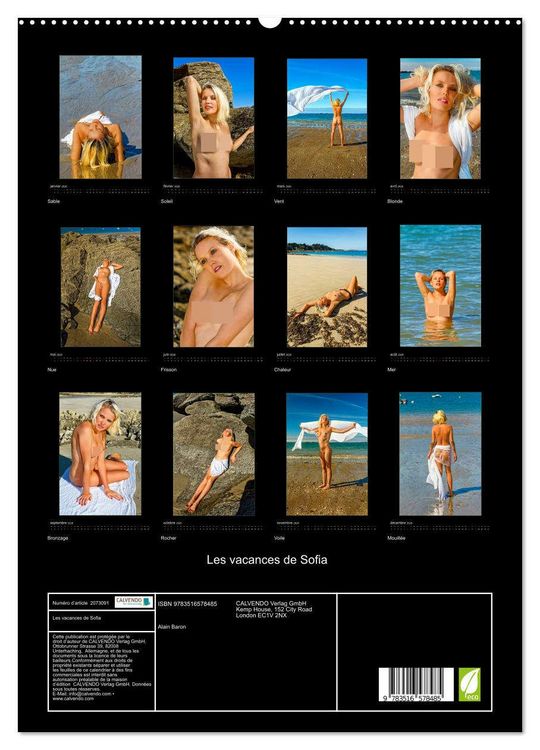 Produktbild: Les vacances de Sofia (Calendrier mural 2026 DIN A2 horizontal) calendrier de bureau