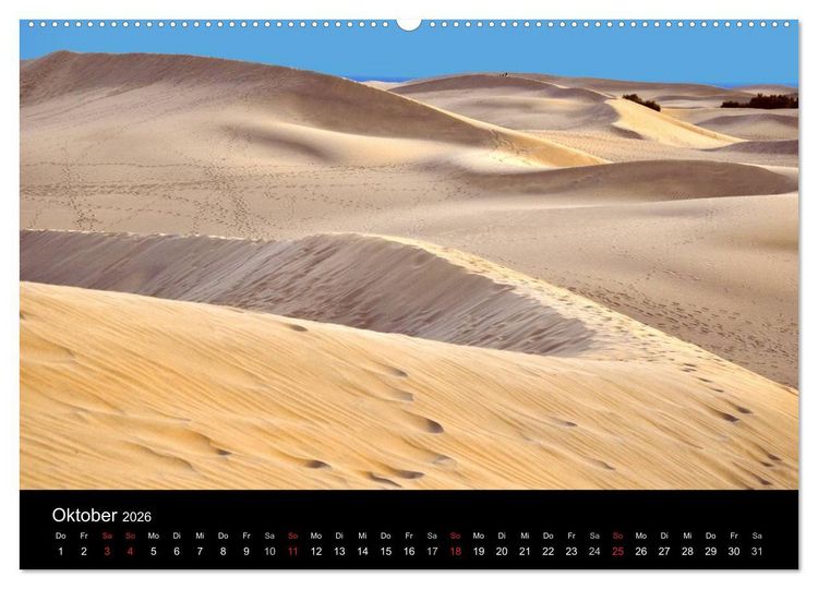Produktbild: GRAN CANARIA/D&uuml;nen von Maspalomas (hochwertiger Premium Wandkalender 2026 DIN A2 quer), Kunstdruck in Hochglanz