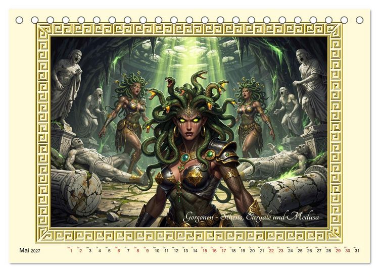 Produktbild: Ungeheuer der griechischen Mythologie (Tischkalender 2027 DIN A5 quer), CALVENDO Monatskalender