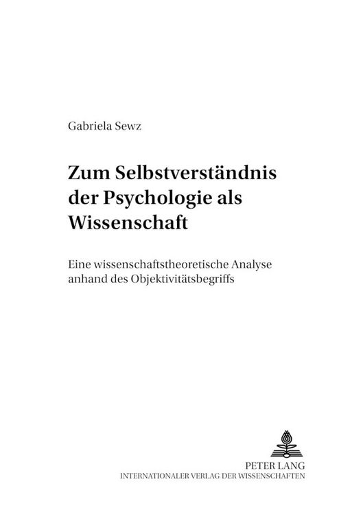 Produktbild: Zum Selbstverst&auml;ndnis der Psychologie als Wissenschaft