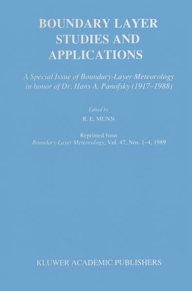 Produktbild: Boundary Layer Studies and Applications