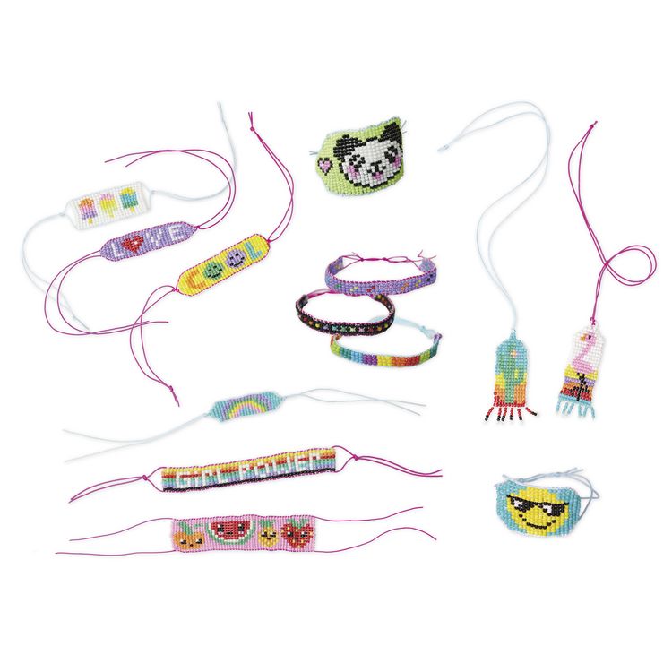 Produktbild: Bastel-Schmuckset f&uuml;r Kinder mit Perlen und Webrahmen (13 Schmuckst&uuml;cke)