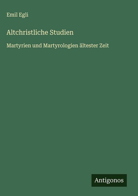Produktbild: Altchristliche Studien