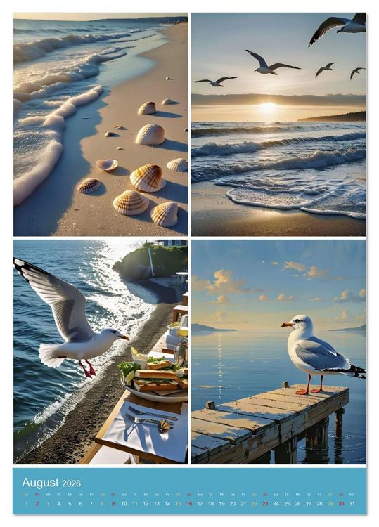 Produktbild: Endlich Ostsee Urlaub (Tischkalender 2026 DIN A5 hoch), CALVENDO Monatskalender