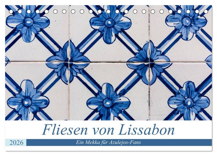 Produktbild: Fliesen von Lissabon (Tischkalender 2026 DIN A5 quer), CALVENDO Monatskalender