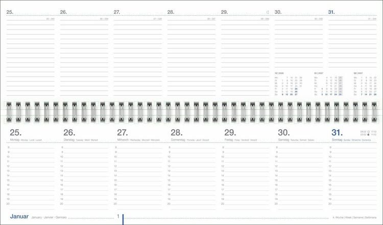 Produktbild: Wochenquerplaner, anthrazit 2027